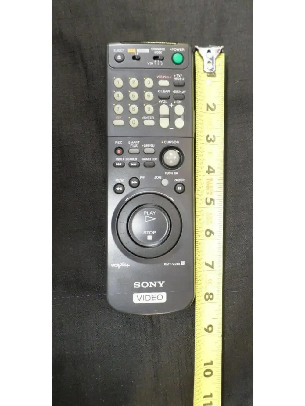 DISCONTINUED EUC SONY RMT-V249 VCR+ BLACK REMOTE CONTROL
